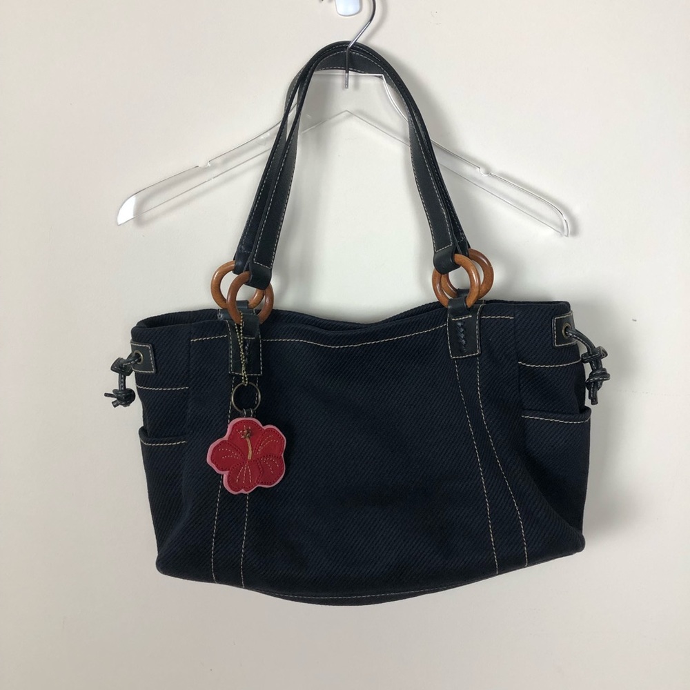 Fossil Textured Fabric Shoulder Bag - Snap Closure